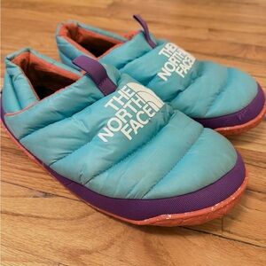 The North Face Thermoball Traction Mules Slippers  aqua purple orange mens sz 10